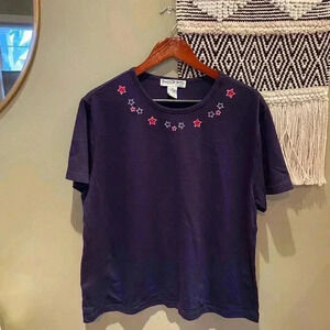 90s Y2K FOURTH OF JULY AMERICA USA EMBROIDERED TOP